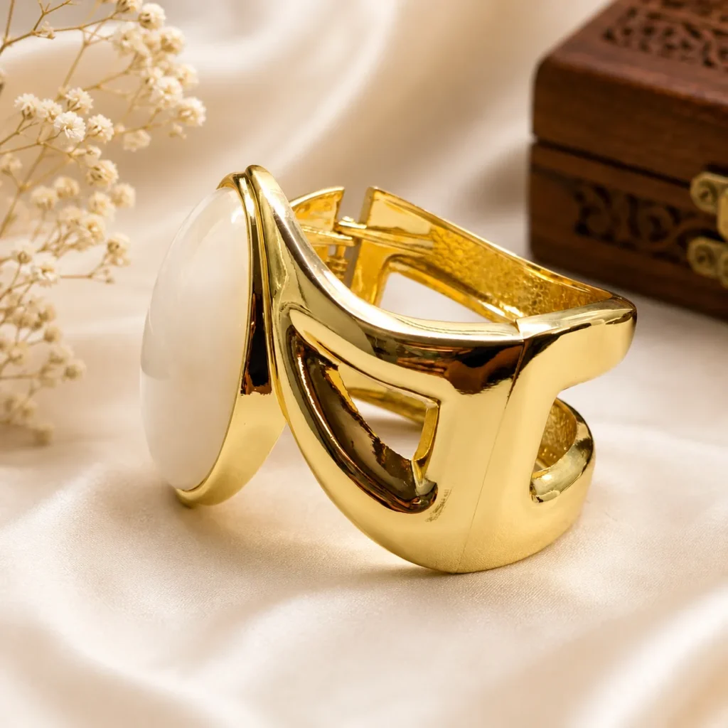 Women's Gold-Tone Wide Open Cuff Bracelet