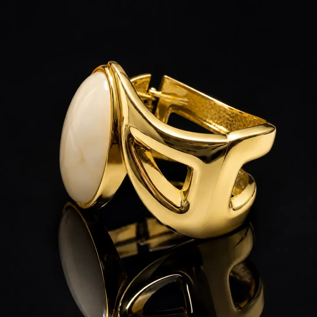 Women's Gold-Tone Wide Open Cuff Bracelet