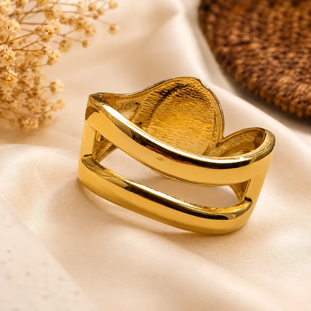 Women's Gold-Tone Wide Open Cuff Bracelet