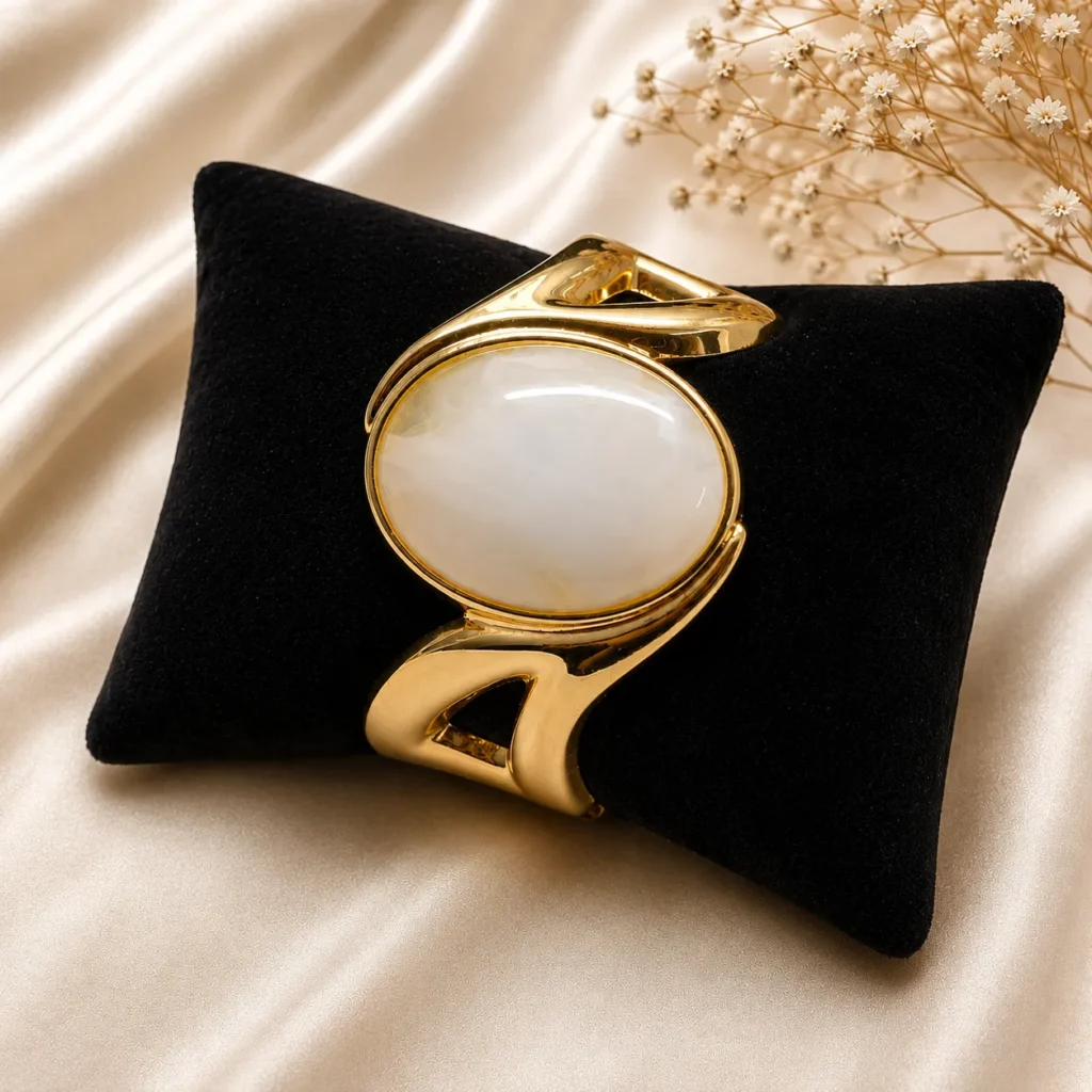 Women's Gold-Tone Wide Open Cuff Bracelet