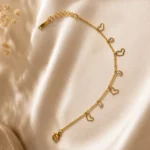 Gold-Tone Heart Charm Bracelet