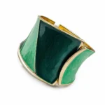 Gold-Tone Designer Wide Cuff Bracelet