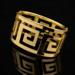 Greek Key Cutout Wide Cuff Bracelet