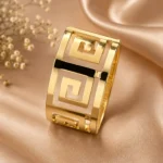 Greek Key Cutout Wide Cuff Bracelet