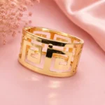 Greek Key Cutout Wide Cuff Bracelet