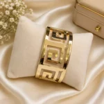 Greek Key Cutout Wide Cuff Bracelet