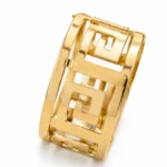 Greek Key Cutout Wide Cuff Bracelet