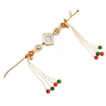 Gold-Tone Meenakari Inspired Bracelet Watch