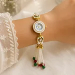 Gold-Tone Meenakari Inspired Bracelet Watch