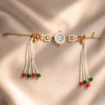 Gold-Tone Meenakari Inspired Bracelet Watch