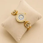 Gold-Tone Meenakari Inspired Bracelet Watch