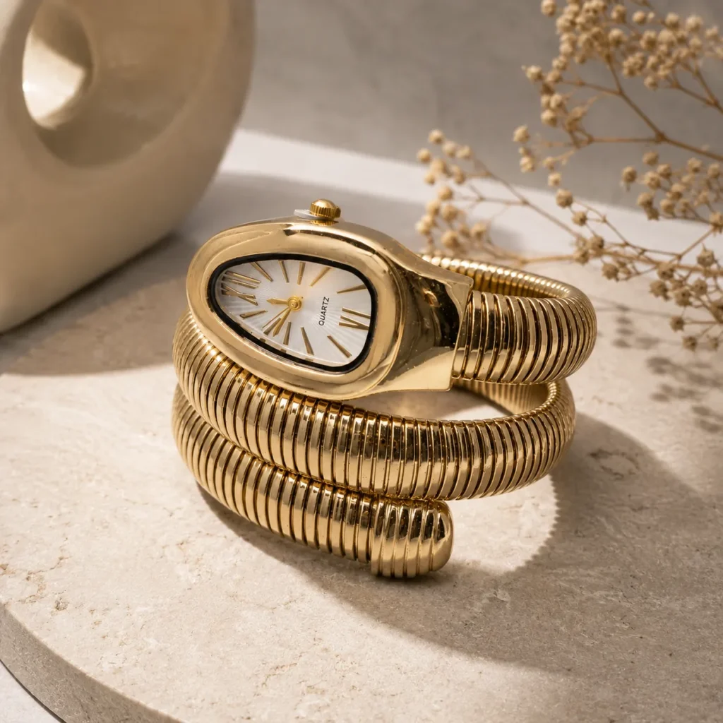Stylish Snake Wrap Bracelet Watch – view 6