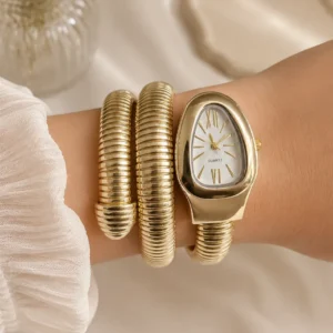 Stylish Snake Wrap Bracelet Watch