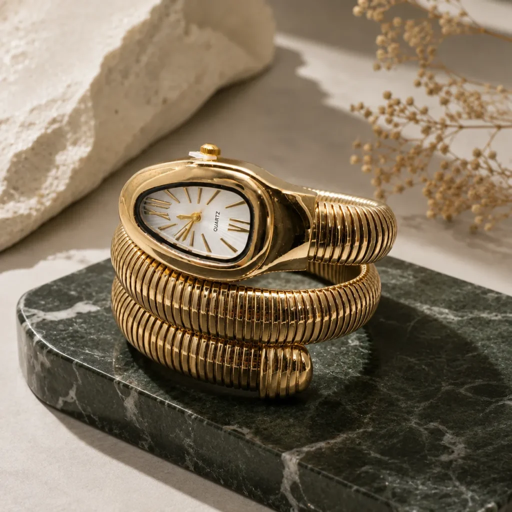 Stylish Snake Wrap Bracelet Watch – view 4