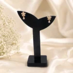 Gold-Tone Floral Cubic Zirconia Drop Earrings