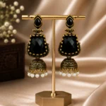 Traditional Resin Crystal Stone Jhumka Earrings
