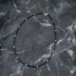 Midnight Blue Seed Bead Choker Necklace