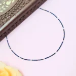 Midnight Blue Seed Bead Choker Necklace