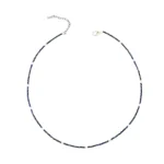 Midnight Blue Seed Bead Choker Necklace