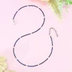 Midnight Blue Seed Bead Choker Necklace