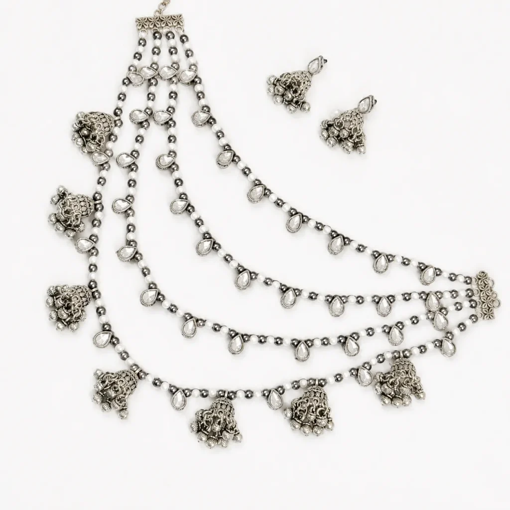 Multi-Layer Oxidized Beaded Jewelry Set