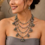 Multi-Layer Oxidized Beaded Jewelry Set