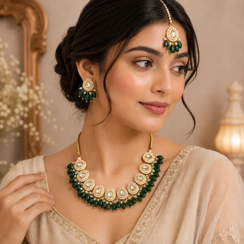Royal Kundan Choker Necklace Set