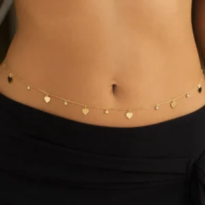 Women's Gold-Tone Heart Charm Waist Chain