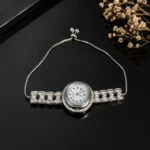Women's Silver-Tone Cubic Zirconia Bracelet Watch