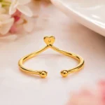Open Band Cubic Zirconia Heart Ring