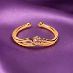 Women's Gold-Tone Solitaire CZ Ring