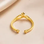 Women's Gold-Tone Solitaire CZ Ring