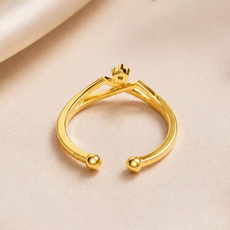 Women's Gold-Tone Solitaire CZ Ring