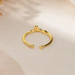 Solitaire Open Band CZ Ring for Women