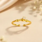 Solitaire Open Band CZ Ring for Women