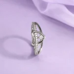 Women's Silver-Tone Heart Adjustable Ring