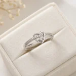 Women's Silver-Tone Heart Adjustable Ring