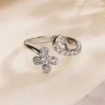 Women's Cubic Zirconia Floral & Clover Ring