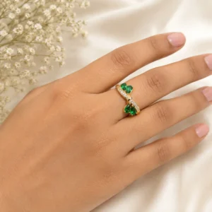 Home Modern Geometric Cubic Zirconia Open Band Ring