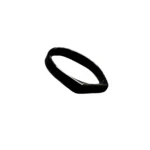 Black Stainless Steel Signet Ring for Men