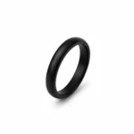 Classic Black Stainless Steel Band Ring for Men
