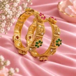 Gold Tone Rajwadi Style Traditional Bangle – view 5