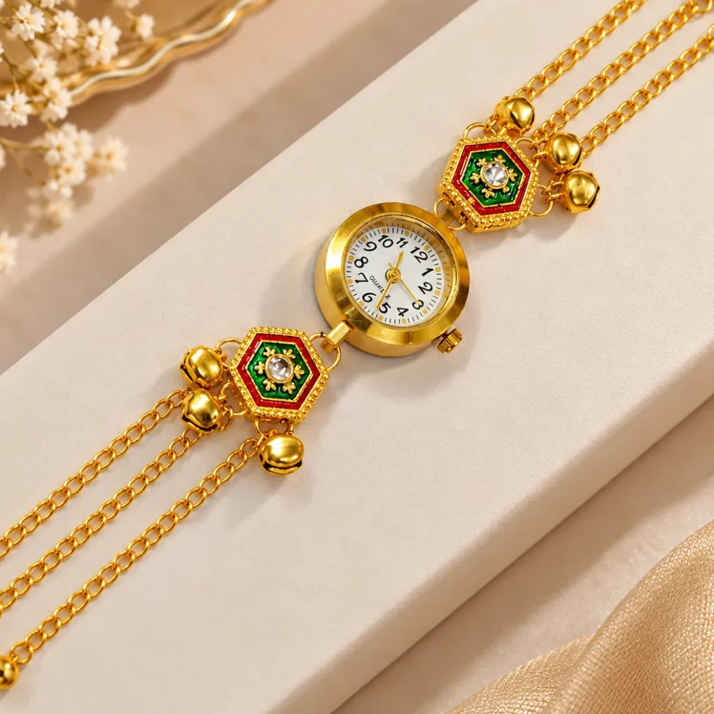 Eye-Catching Gold Tone Bracelet Watch – view 3