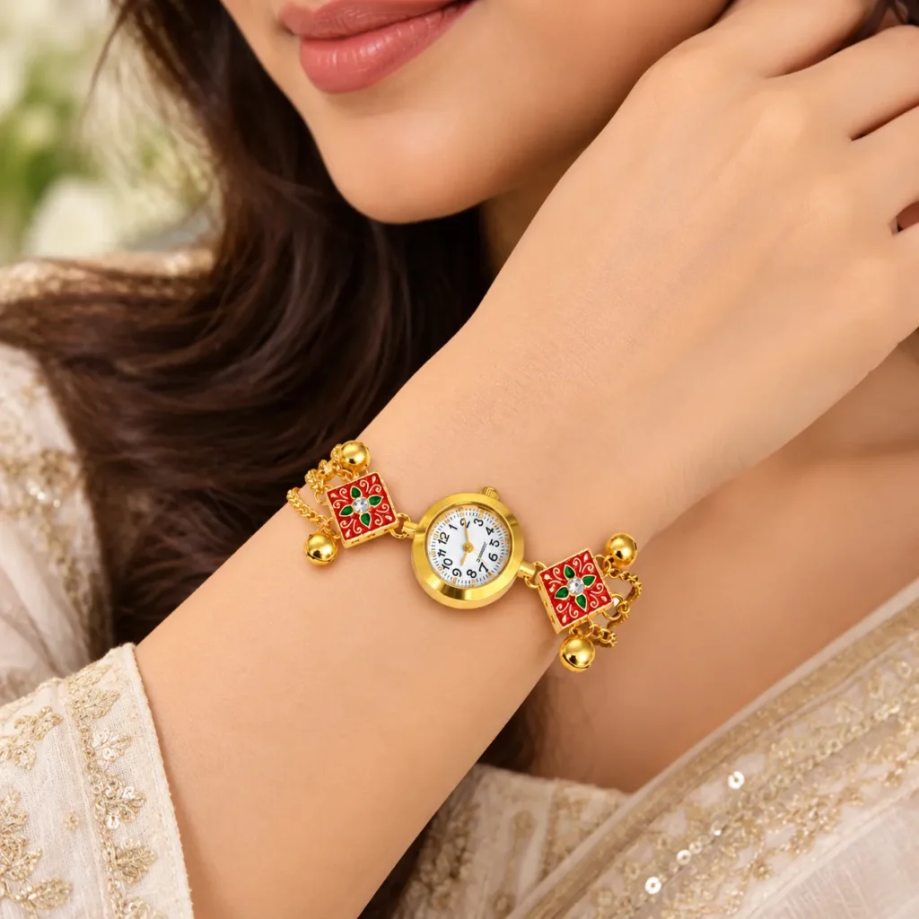Traditional Gold Tone Bracelet Watch