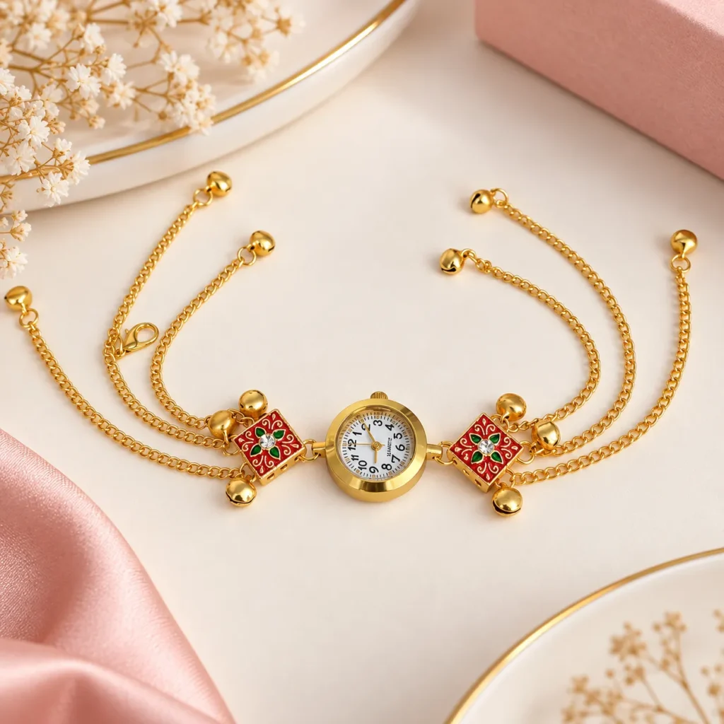 Traditional Gold Tone Bracelet Watch – view 6
