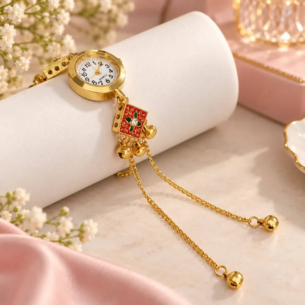 Traditional Gold Tone Bracelet Watch – view 4
