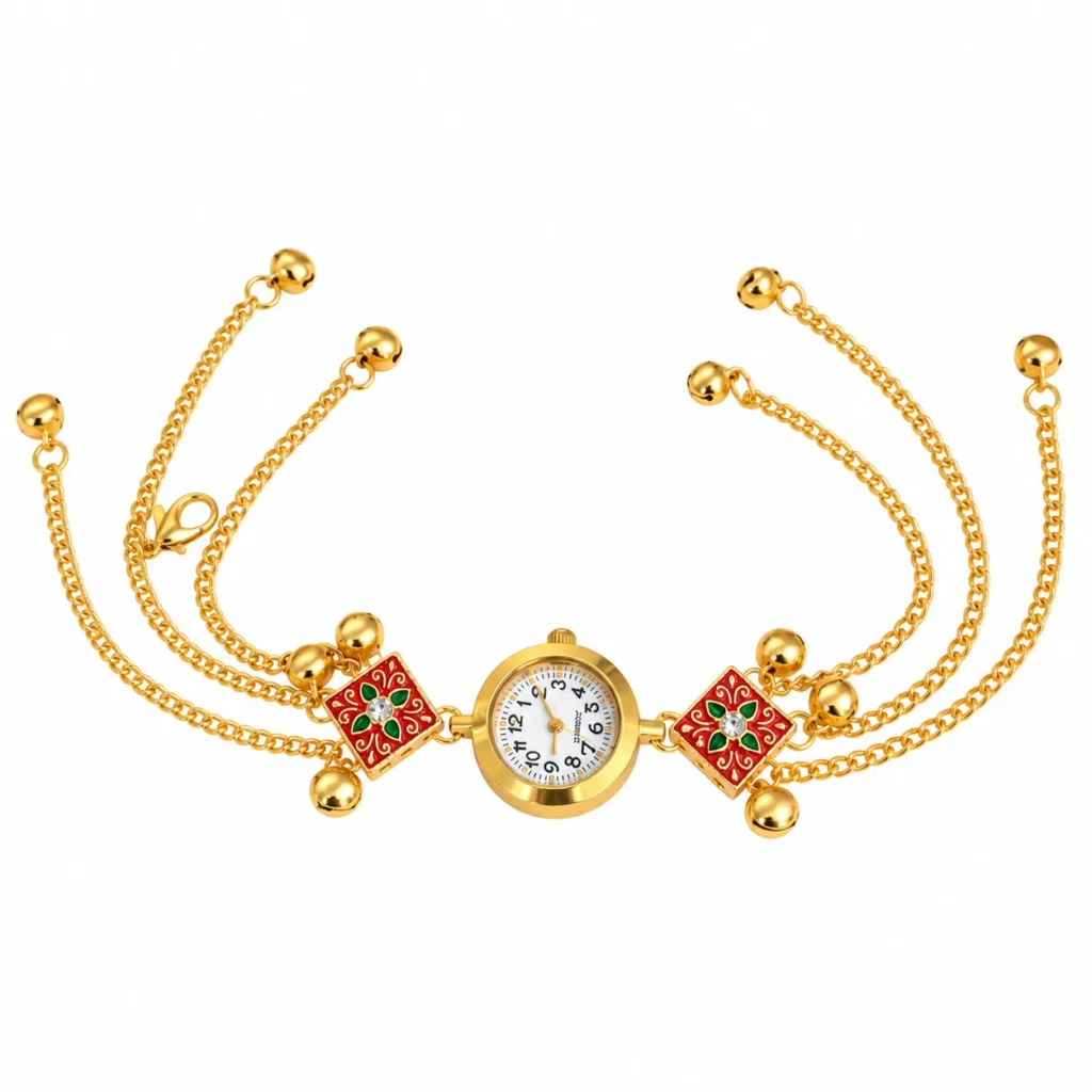 Traditional Gold Tone Bracelet Watch – view 2