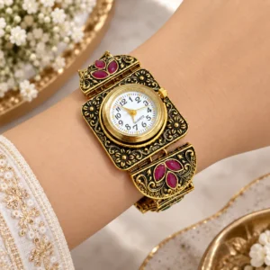 Rajwadi Inspired Jewelry Style Analog Watch